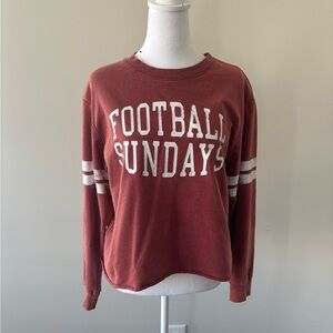 Modern Lux Football Sundays Long Sleeved Shirt - Maroon